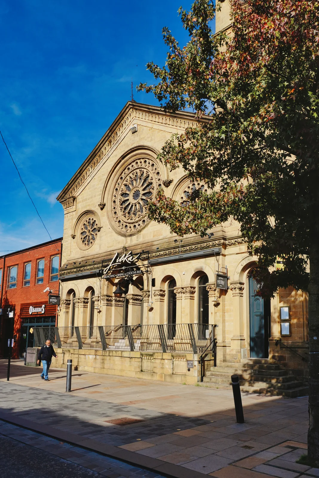 Luka’s church facade and rose window on Fishergate